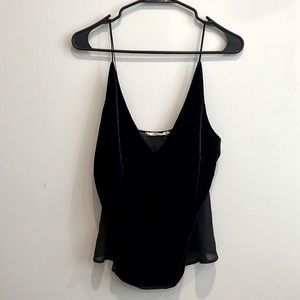J Brand velvet sheer spaghetti top. Excellent condition.